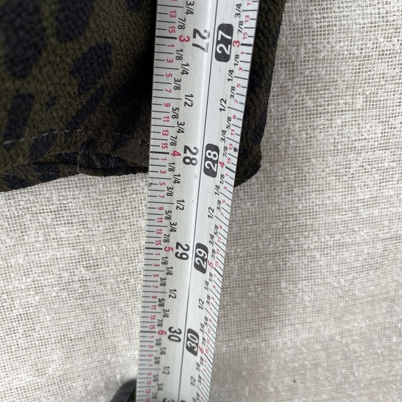 NWT Mi Ami Jumpsuit XXS Wide Leg‎ Black Army Green Cheetah High Neck Paper Bag - Picture 13 of 16